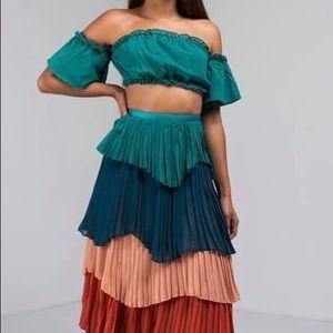 2 piece maxi skirt set